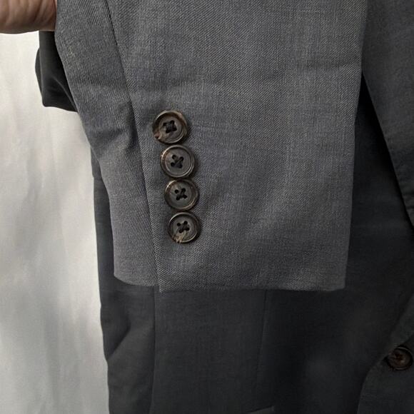 Lauren Ralph Lauren Blazer Mens 42R Slim Fit Sport Coat Wool Gray Jacket - Picture 9 of 11